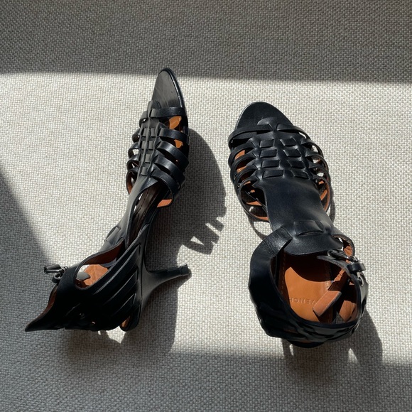 Givenchy Cage Heel Size 36.5 Black Open Shoe Bootie look. Ankle strap. - Picture 2 of 15